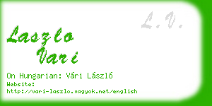 laszlo vari business card