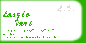 laszlo vari business card